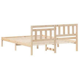 Berkfield Modern With Headboard Brown 140 X 200 Cm Solid Pine Wood - thumbnail 7