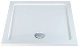 UK Bathrooms Essentials Ukbathrooms Essentials 800X800mm Square Stone Resin Shower Tray With Waste - thumbnail 2