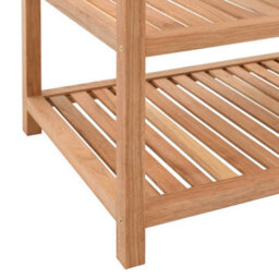 Berkfield Bathroom Shelf Solid Walnut Wood 65X40X55 Cm - thumbnail 6