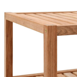 Berkfield Bathroom Shelf Solid Walnut Wood 65X40X55 Cm - thumbnail 4