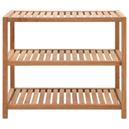 Berkfield Bathroom Shelf Solid Walnut Wood 65X40X55 Cm - thumbnail 2