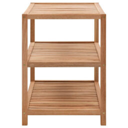 Berkfield Bathroom Shelf Solid Walnut Wood 65X40X55 Cm - thumbnail 3