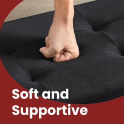 LEDREM Storage Ottoman, Foldable Small Ottoman Foot Rest, 38 X 38 Cm Foot Stool, Ottoman With Storage, Load Up To 300 Kg, Ink Black - thumbnail 4