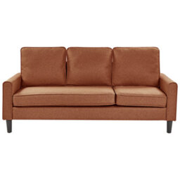 Beliani Sofa 3 Seater Avesta Fabric Golden Brown With Ottoman - thumbnail 7