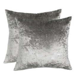 Ohs Luxury Crushed Velvet Set Of 2 Cushion Covers Plain - thumbnail 1