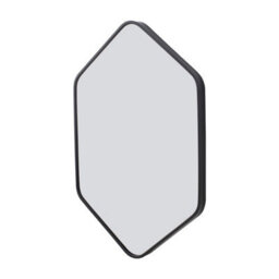 Living And Home Black Hexagon Aluminium Alloy Bathroom Mirror Hd Float Glass Wall Vanity Mirror 40X60Cm - thumbnail 2
