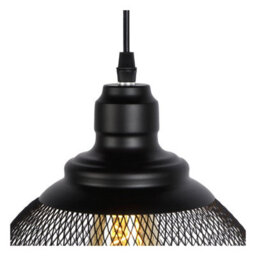 Lucide Mesh Vintage Pendant Light 22Cm - 1Xe27 - Black - thumbnail 7