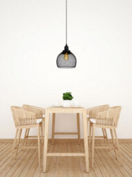 Lucide Mesh Vintage Pendant Light 22Cm - 1Xe27 - Black - thumbnail 5