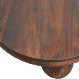 Artisan Furniture Solid Wood California Walnut Central Table With Ball Feet, Dark Brown - thumbnail 6