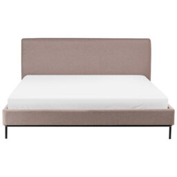 Beliani Bed Fabric Corio 180 X 200 Cm (Eu Super King) Taupe - thumbnail 5