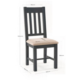 Oakham Grosvenor Elegant Dark Grey Dining Chairs - Set Of 2 - thumbnail 5
