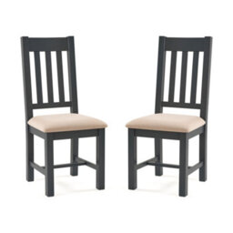 Oakham Grosvenor Elegant Dark Grey Dining Chairs - Set Of 2 - thumbnail 1
