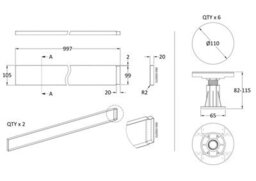 Shower Tray Leg Set - White - For 700mm-900mm Square & Rectangular Resin Trays - Balterley - thumbnail 2
