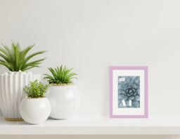 A4 Lilac Picture Frame With Mount For A5 (14.8 X 21Cm - 5.8 X 8.3In) Poster, Photo, Artwork, Or Print. - thumbnail 4