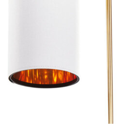 Beliani Table Lamp With White Linen Shade And Brushed Copper Base, 46 Cm - thumbnail 4