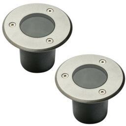 CGC Lighting Cgc Nola Two Round Small Stainless Steel Inground Or Decking Lights - thumbnail 1
