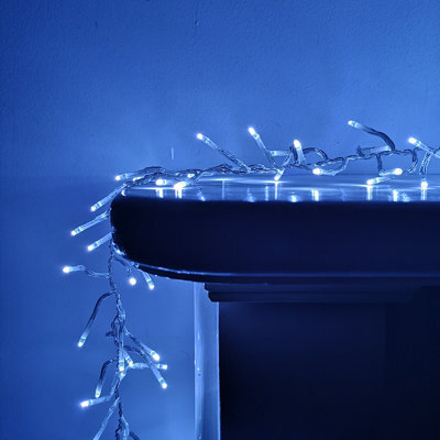 Samuel Alexander 960 Led 12M Premier Cluster Indoor Outdoor Multi Function Mains Operated Christmas Lights With Timer On Clear Cable In Cool White - image 1