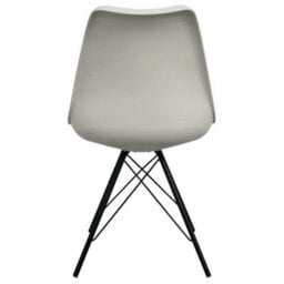 Fusion Living Soho Light Grey Plastic Dining Chair With Black Metal Legs - thumbnail 6