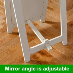 The Furniture Market Downton Grey Painted Bedroom Cheval Mirror H 1475mm X W 480mm X D 490mm - thumbnail 7