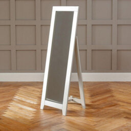 The Furniture Market Downton Grey Painted Bedroom Cheval Mirror H 1475mm X W 480mm X D 490mm - thumbnail 4