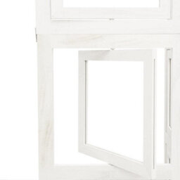 Vidaxl Room Divider 3 Panels White Solid Wood Paulownia - thumbnail 7