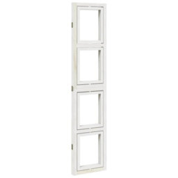 Vidaxl Room Divider 3 Panels White Solid Wood Paulownia - thumbnail 6
