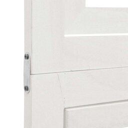 Vidaxl Room Divider 3 Panels White Solid Wood Paulownia - thumbnail 8