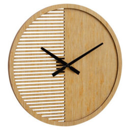 Orsina Easily Maintained Large Wooden Wall Clock, Large Wood Dial Clock In Kitchen, Contemporary Large Wall Clock - thumbnail 2