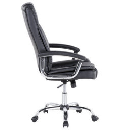 Wyld and Coco Executive Office Chair Black Faux Leather, Adjustable Height, 360 Swivel, Tilting Mechanism - thumbnail 4