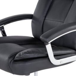 Wyld and Coco Executive Office Chair Black Faux Leather, Adjustable Height, 360 Swivel, Tilting Mechanism - thumbnail 8