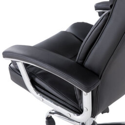 Wyld and Coco Executive Office Chair Black Faux Leather, Adjustable Height, 360 Swivel, Tilting Mechanism - thumbnail 9