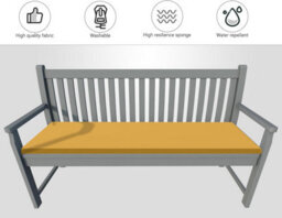 istyle mode 2 Seater Garden Bench Cushion Seatpad Indoor & Outdoor Use - Yellow - thumbnail 4