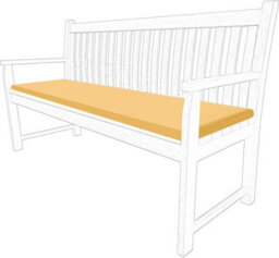 istyle mode 2 Seater Garden Bench Cushion Seatpad Indoor & Outdoor Use - Yellow - thumbnail 1
