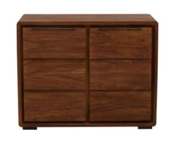 Orsina Two Door Sheesham And Acacia Sideboard, Solid Sheesham And Acacia Wood Cabinet, Modern Buffet - thumbnail 1