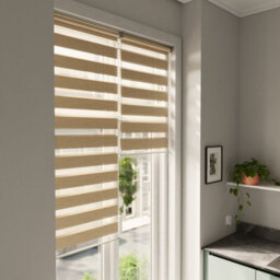 GoodHome Brize Corded Mottled Natural Day & Night Roller Blind (W)60Cm (L)180Cm - thumbnail 1