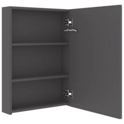 Vidaxl Led Bathroom Mirror Cabinet Grey 50X13X70 Cm - thumbnail 5