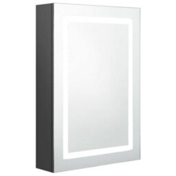 Vidaxl Led Bathroom Mirror Cabinet Grey 50X13X70 Cm - thumbnail 2