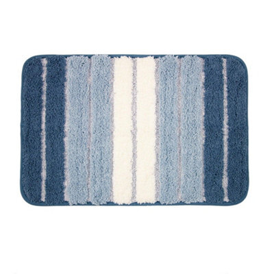 K Collection Microfibre Bath Mat Blue (80Cm X 50Cm) - image 1