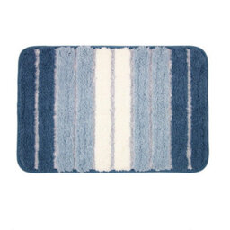 K Collection Microfibre Bath Mat Blue (80Cm X 50Cm)