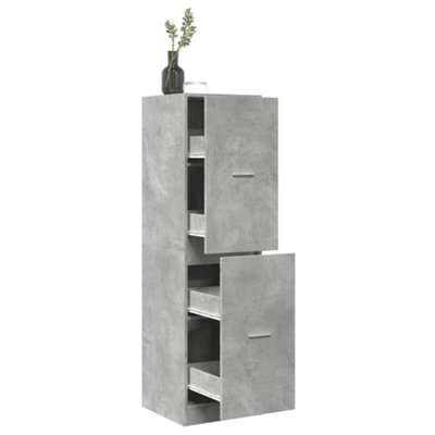 Walplus Apothecary Cabinetâ Concrete Grey 40X41X144.5 Cm Engineered Wood - image 1