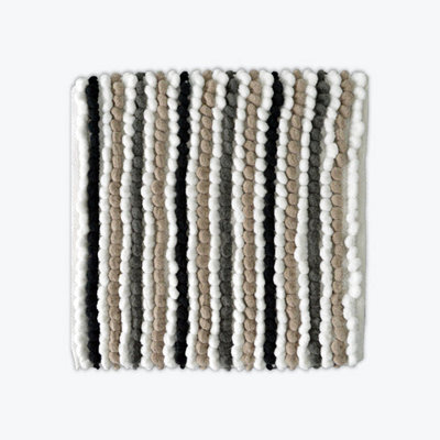 Allure Bath Fashions Striped Chunky Bobble Shower Mat - Monochrome - image 1