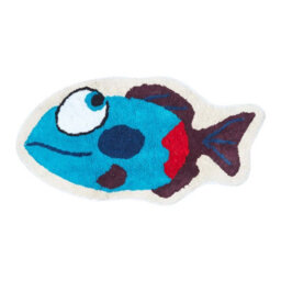 Homescapes Cotton Tufted Blue Fish Children Rug - thumbnail 1