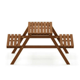 Walplus Furinno Tioman Hardwood Kids Picnic Table And Chair Set In Teak Oil, Natural - thumbnail 5