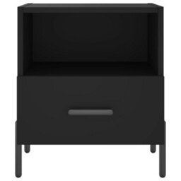 Berkfield Bedside Cabinets 2 Pcs Black 40X35X47.5 Cm Engineered Wood - thumbnail 7