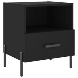 Berkfield Bedside Cabinets 2 Pcs Black 40X35X47.5 Cm Engineered Wood - thumbnail 6