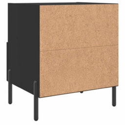 Berkfield Bedside Cabinets 2 Pcs Black 40X35X47.5 Cm Engineered Wood - thumbnail 9