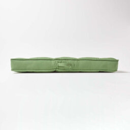 Homescapes Forest Green Cotton 2 Seater Booster Cushion - thumbnail 5