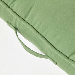 Homescapes Forest Green Cotton 2 Seater Booster Cushion - thumbnail 4