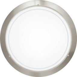 Eglo Planet 1 Satin Nickel And White Metal And Glass Flush Light, (D) 29Cm - thumbnail 2