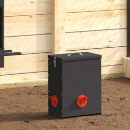 Walplus Black Chicken Feeder 2 Pcs 32.5 X 20.5 X 43 Cm, Weather-Resistant, Indoor & Outdoor Use - thumbnail 1